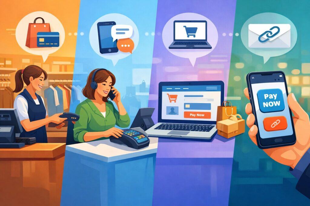 Multi-Channel Payments: In-Store, Over-the-Phone, Online, and Pay-by-Link